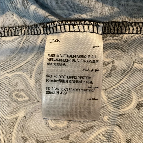 I.N.C. Brand Faux Wrap Dress Blue Paisley Pattern Size Small - Picture 6 of 6